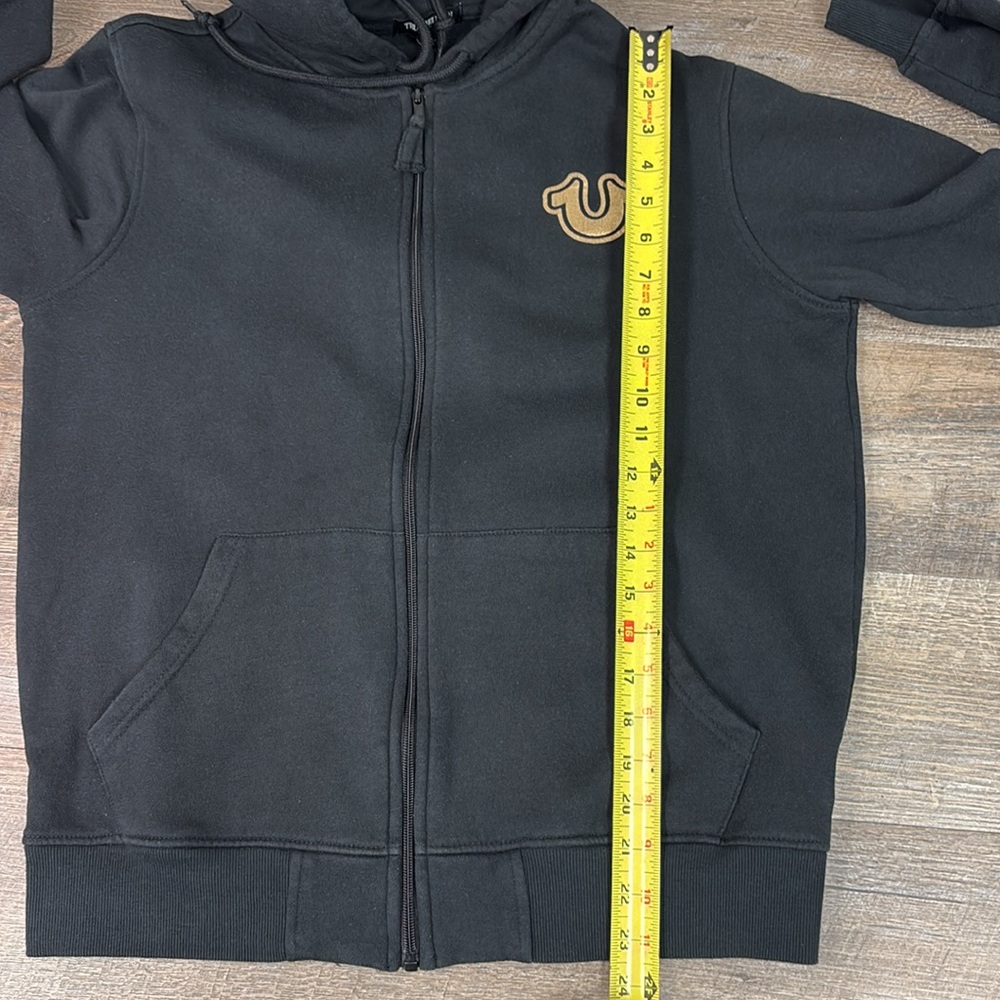 SOLD IN STORE True Religion Metallic Buddha Logo Full Zip Hoodie Size Medium - Picture 10 of 11